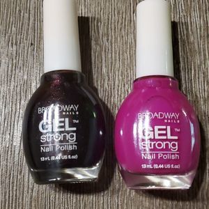 broadway nails gel strong black & purple New